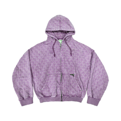 All Star Zip Up Hoodie - Acid Purple