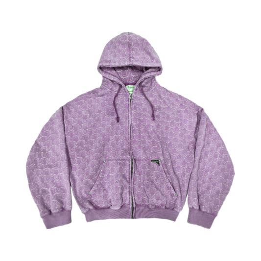 All Star Zip Up Hoodie - Acid Purple