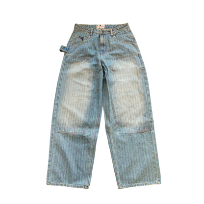 Script Double Knee Jeans - Acid Blue