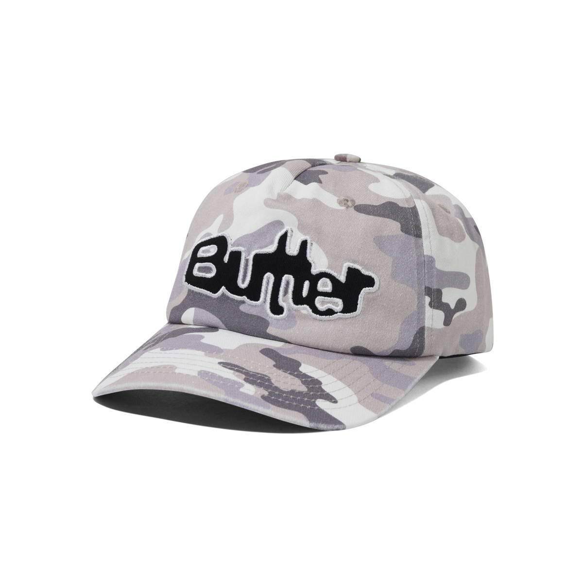 Stretch 5 Panel Cap - Washed Snow Camo
