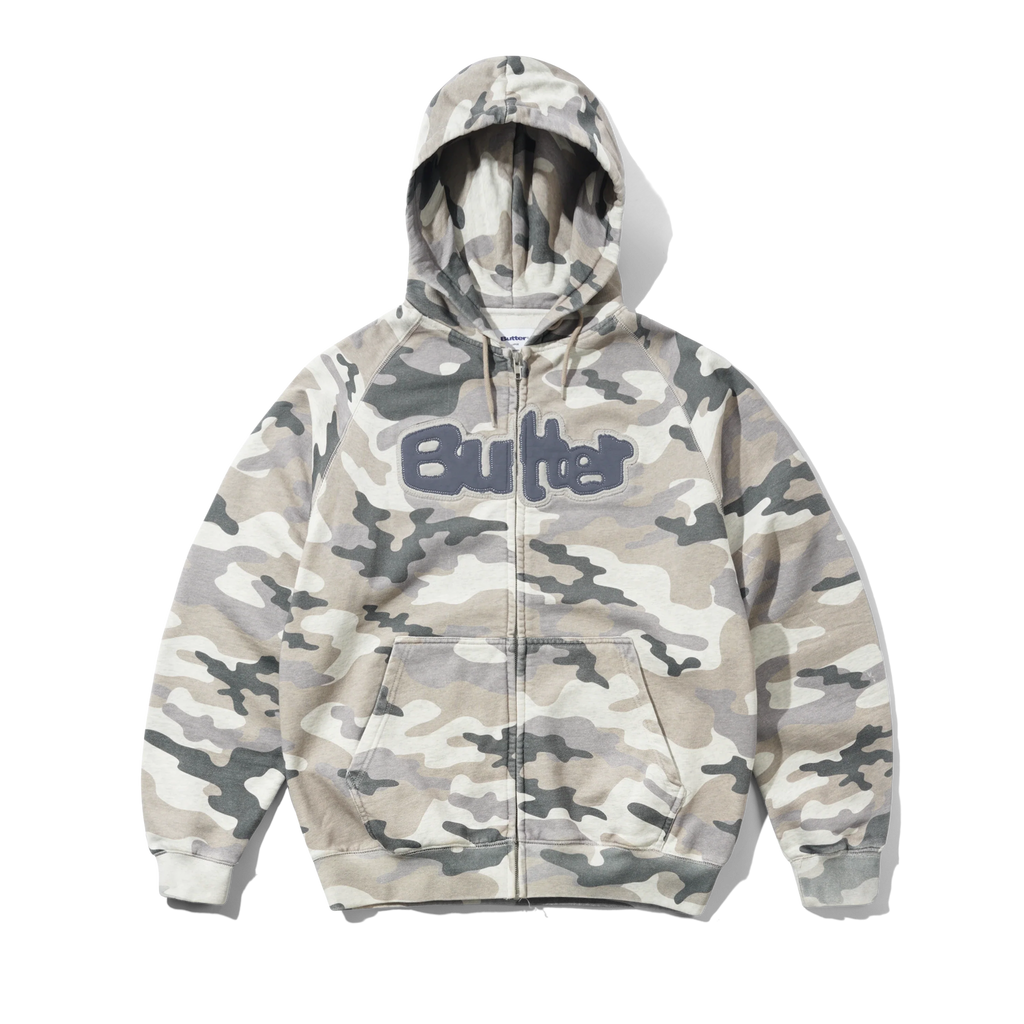 Stretch Zip-Thru Hood - Snow Camo