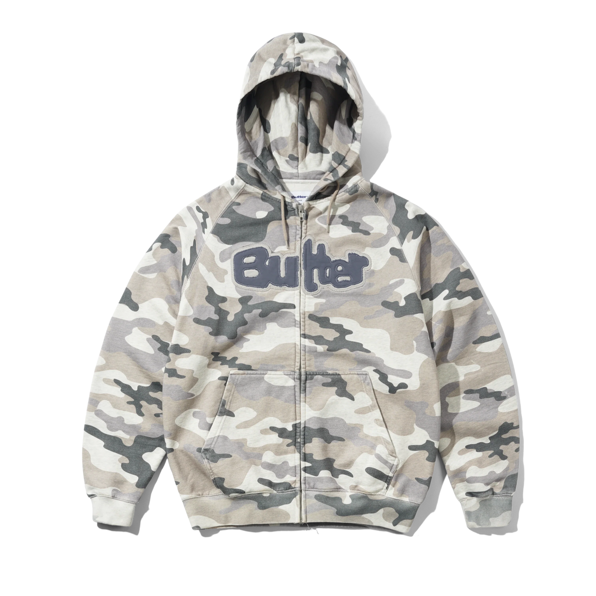 Stretch Zip-Thru Hood - Snow Camo