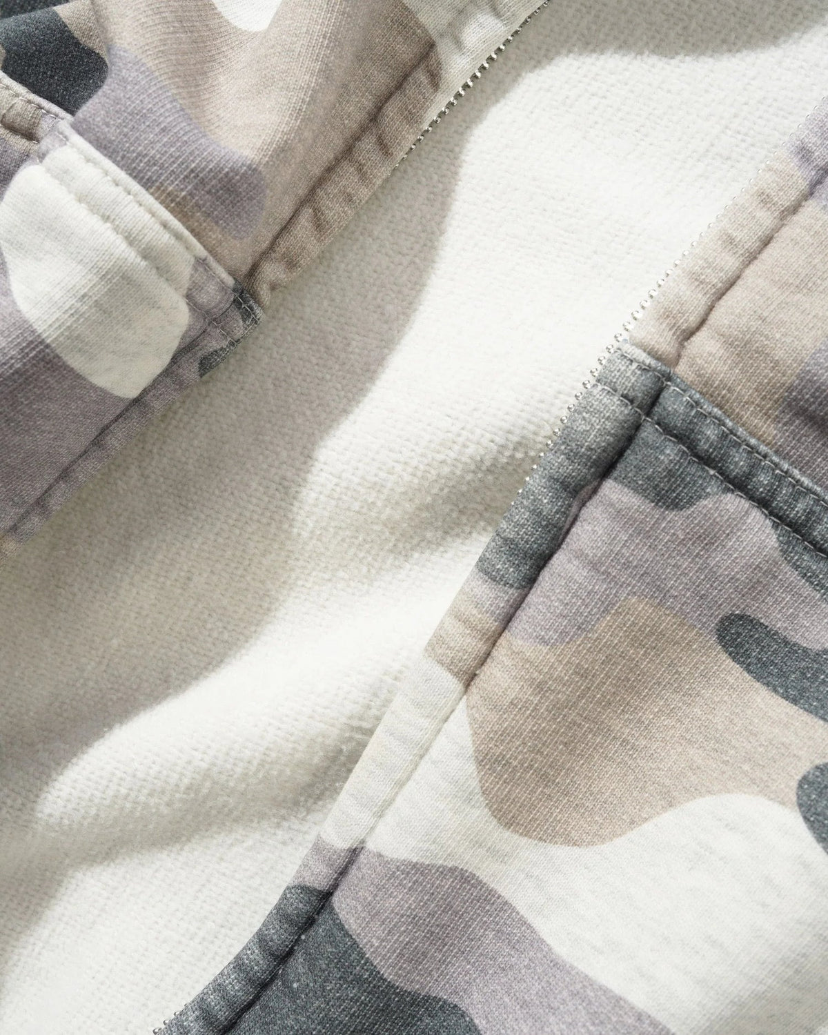 Stretch Zip-Thru Hood - Snow Camo