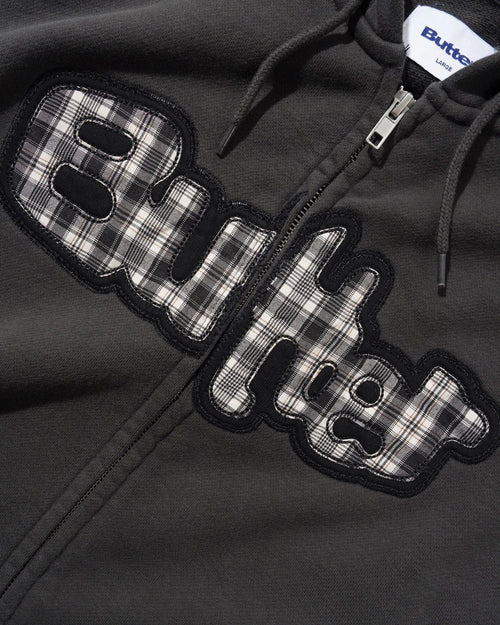 Stretch Zip-Thru Hood - Washed Black