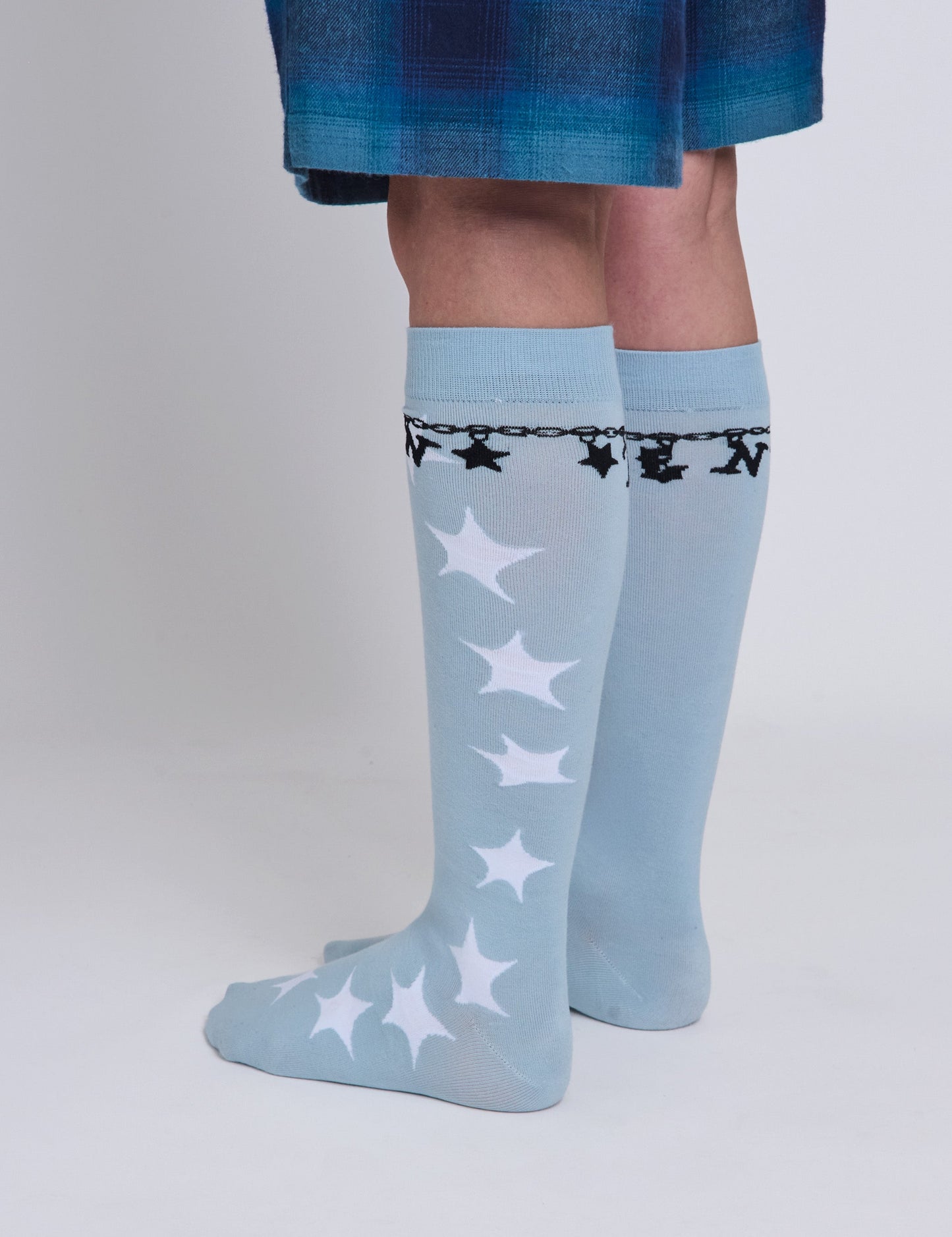 Charms Knee High Socks - Light Blue