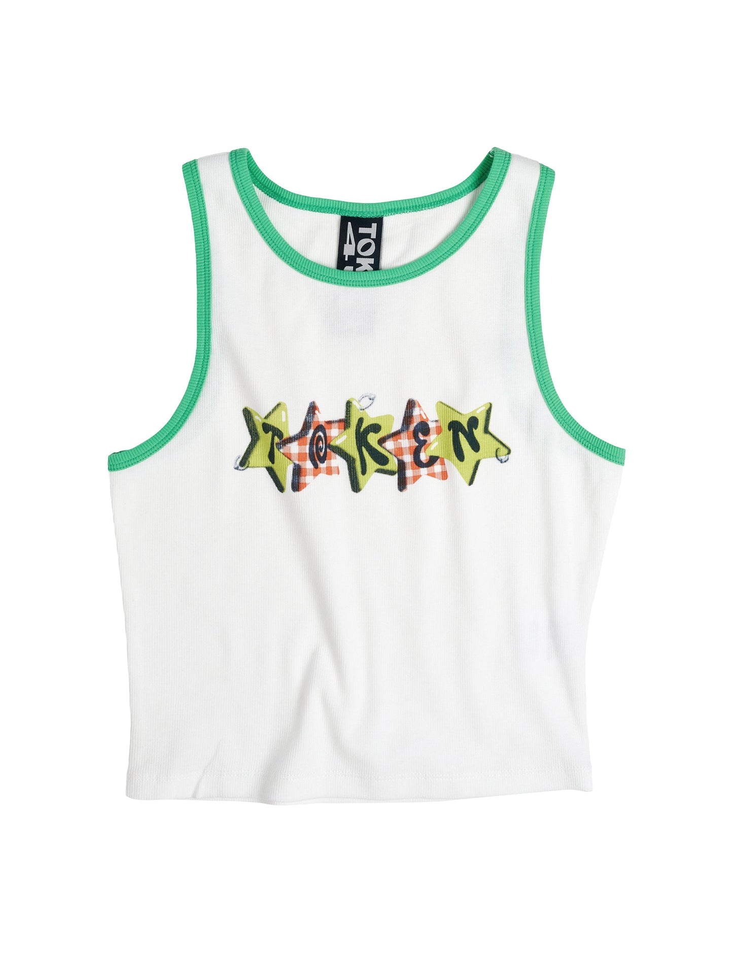 Pierced Tanktop - White / Green