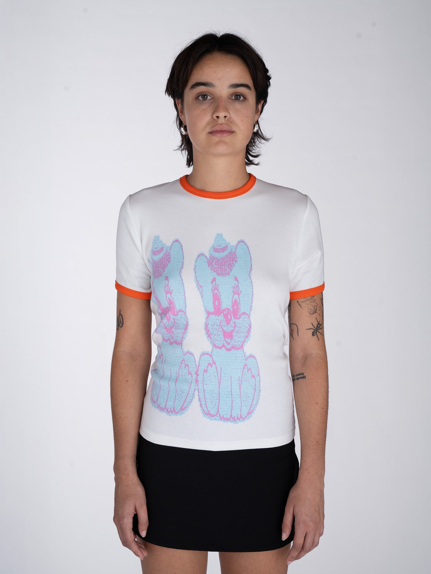 Cutie Ringer Unisex Tee - White