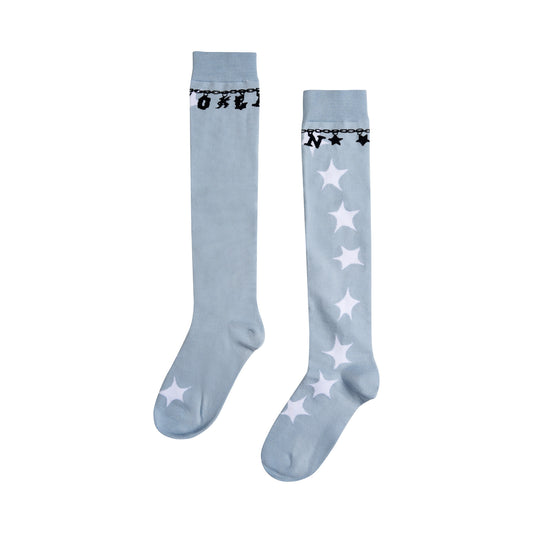Charms Knee High Socks - Light Blue