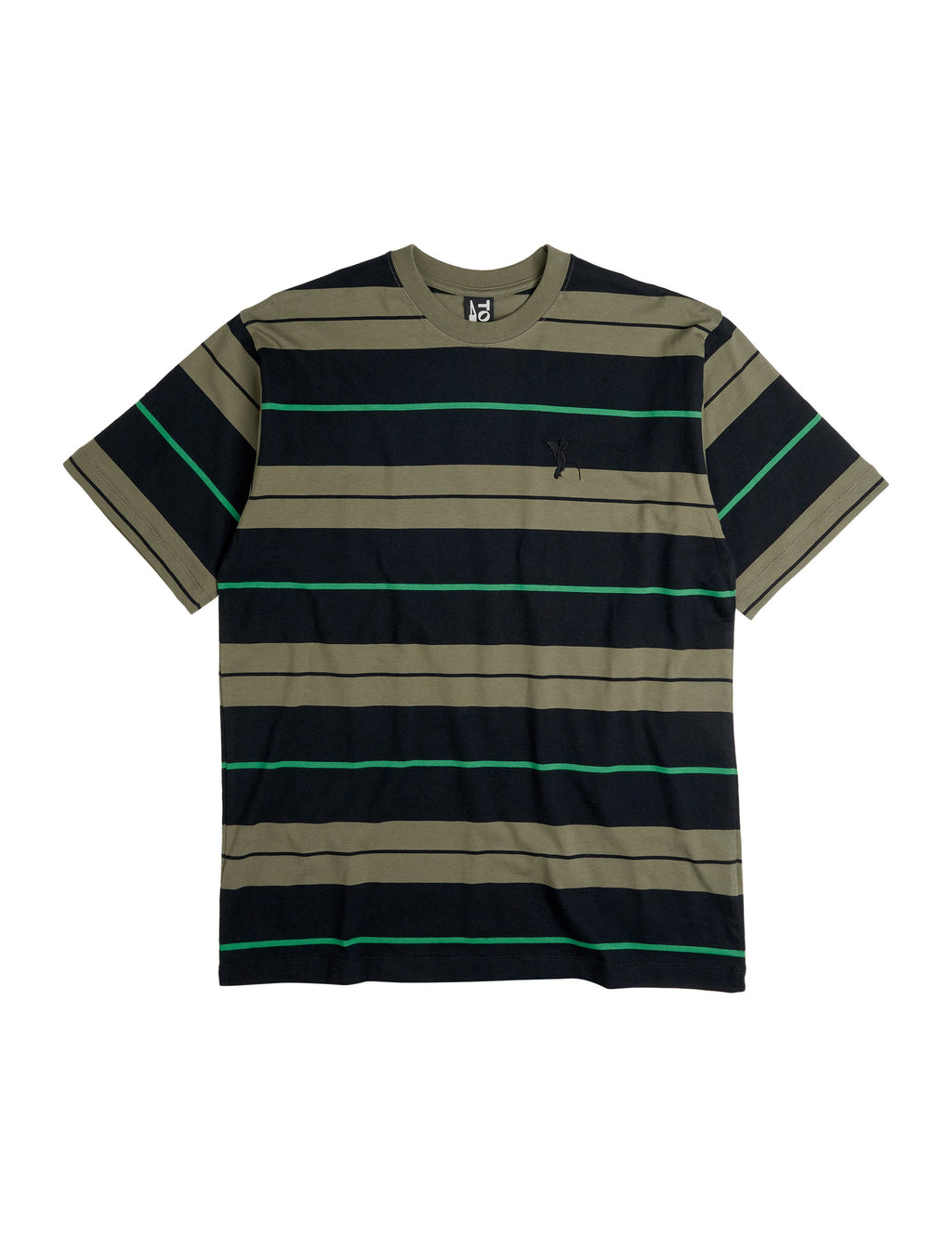Fences Tee - Green Striped