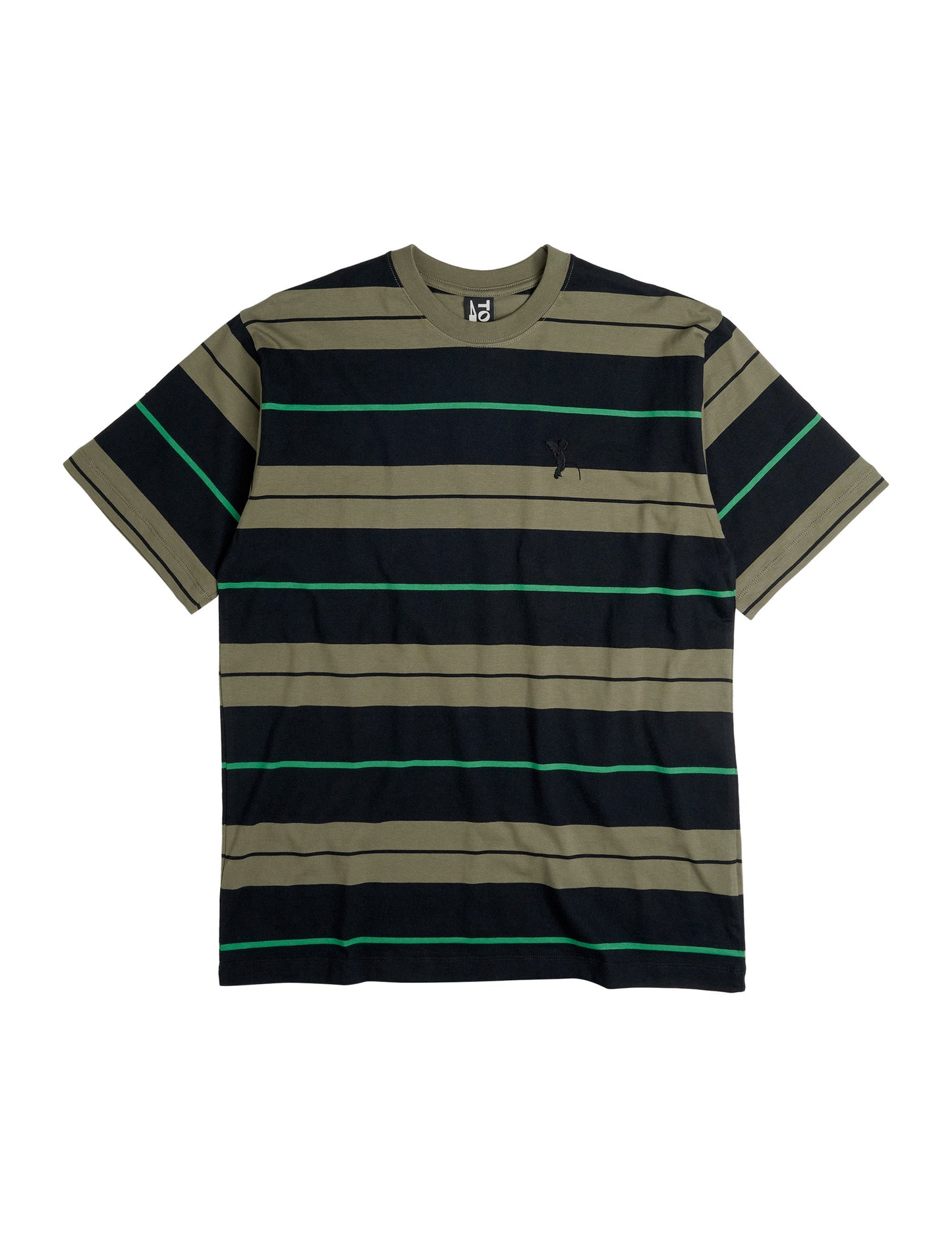 Fences Tee - Green Striped