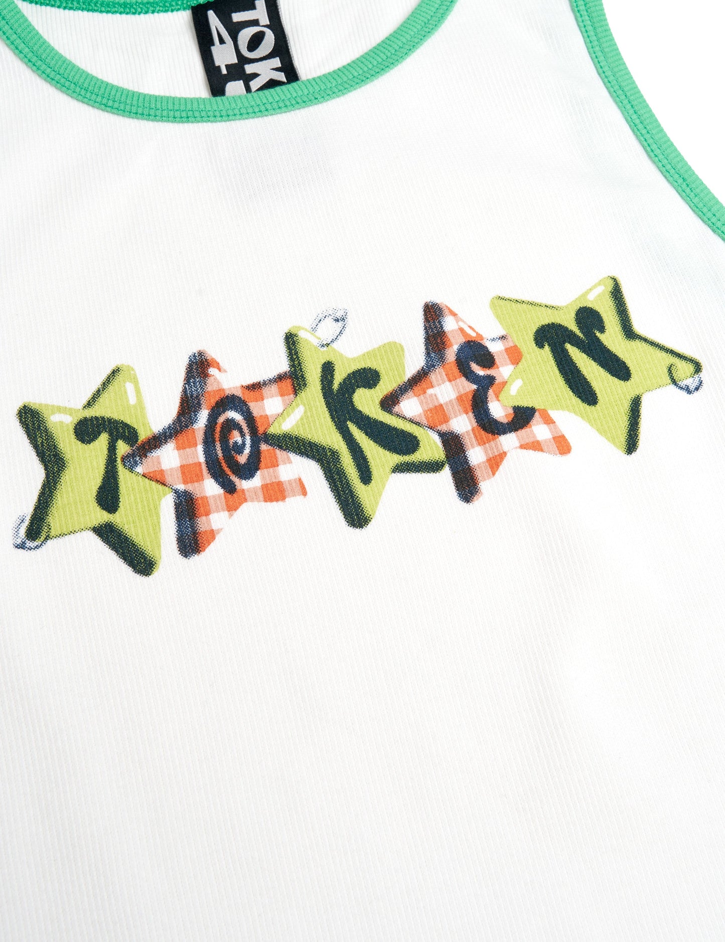 Pierced Tanktop - White / Green