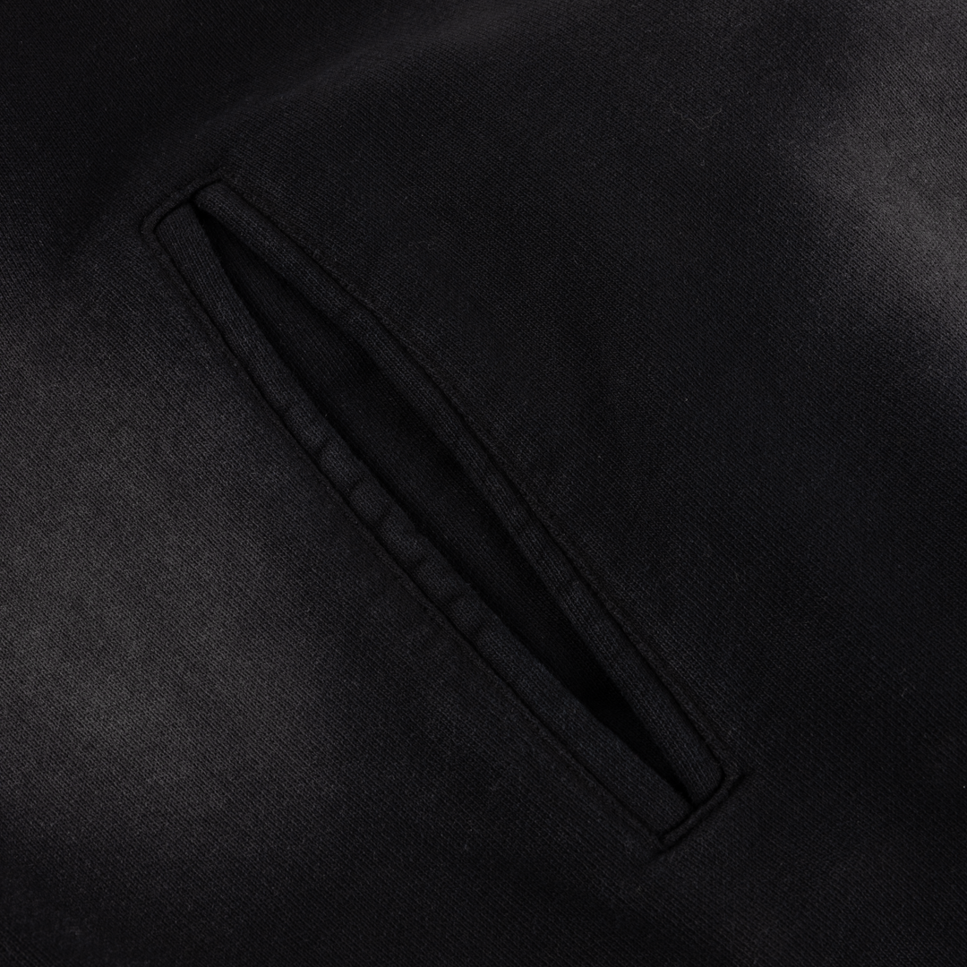 Faded Fleece Bomber - Black