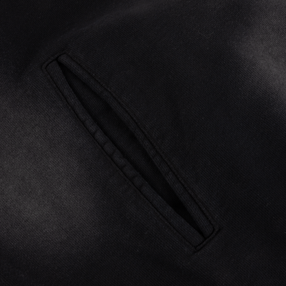 Faded Fleece Bomber - Black