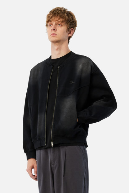 Faded Fleece Bomber - Black