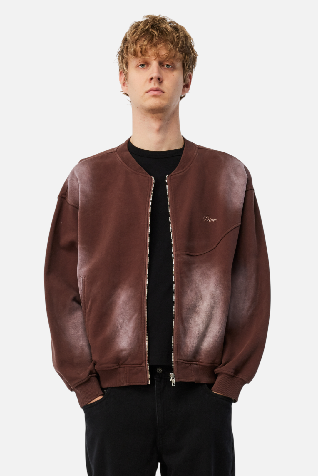 Faded Fleece Bomber - Terra
