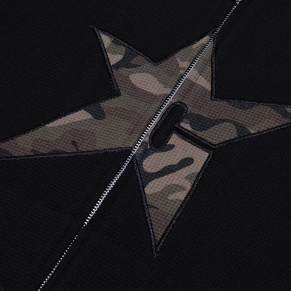 C-Star Camo Thermal Zip Hoodie - Black