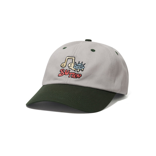 Turtle 6 Panel Cap - Light Grey / Seaweed