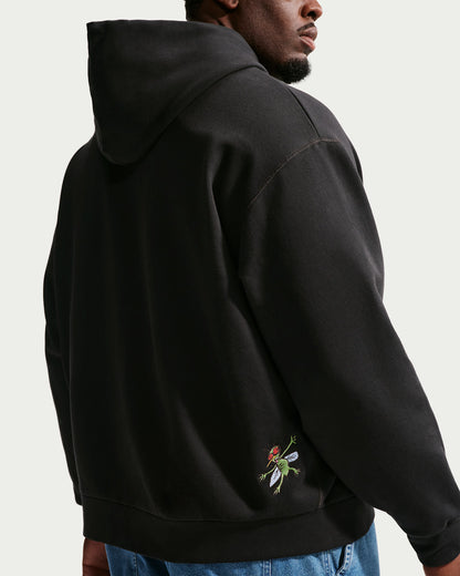 Fleece Full Zip Skate Hoodie - Black