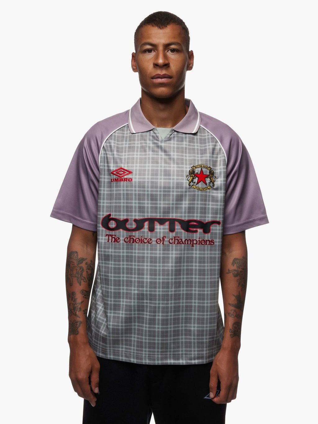 Plaid Jersey - Berry / Stone