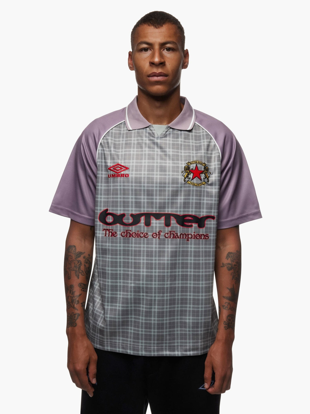Plaid Jersey - Berry / Stone