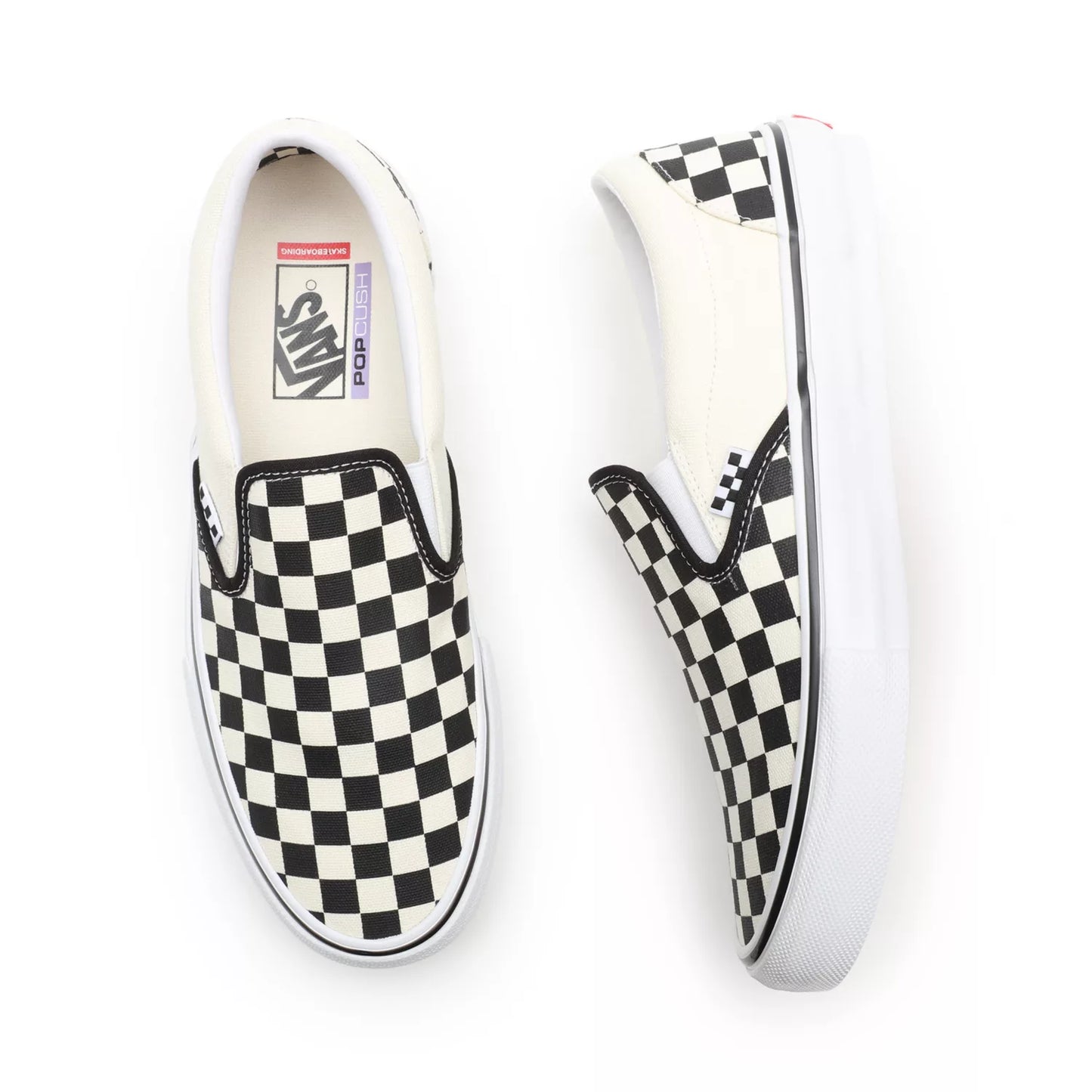 Skate Slip-on Checkerboard - Black / White