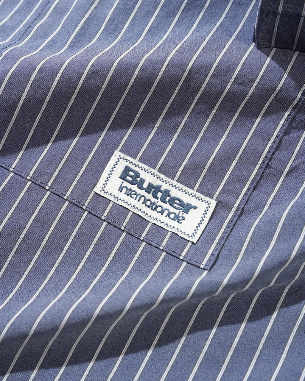 Vertical Stripe S/S Shirt - Stone Blue