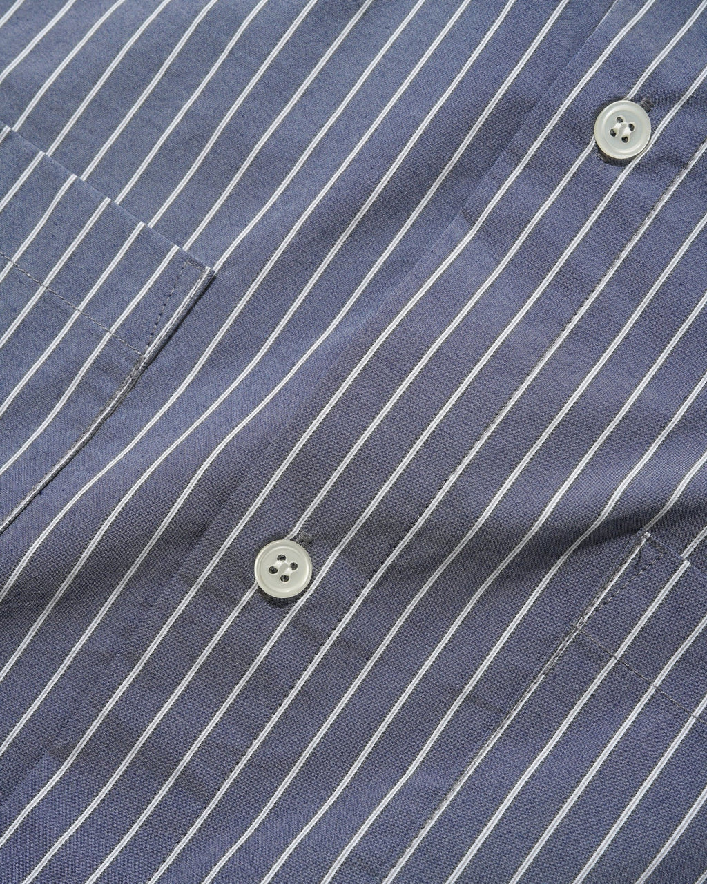 Vertical Stripe S/S Shirt - Stone Blue