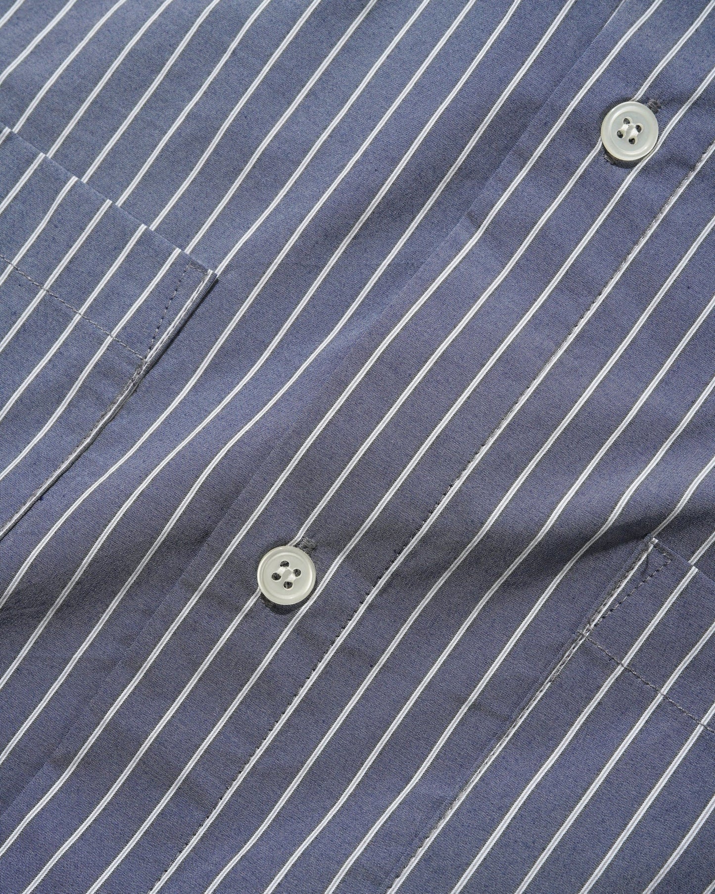 Vertical Stripe S/S Shirt - Stone Blue