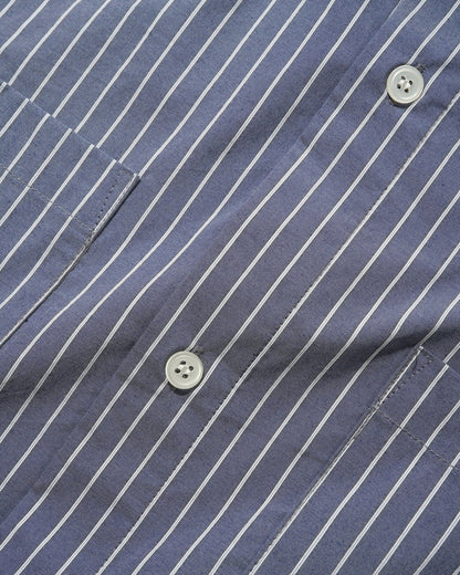 Vertical Stripe S/S Shirt - Stone Blue