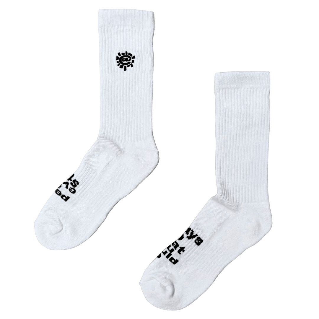 Mini Embroidery @Sun Socks - White