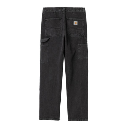 Double Knee Denim Pant - Black (Stone Washed)