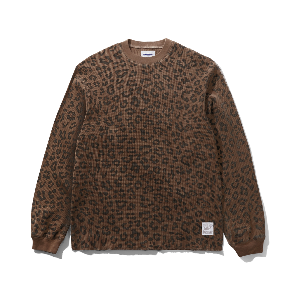 Waffle L/S Top - Leopard