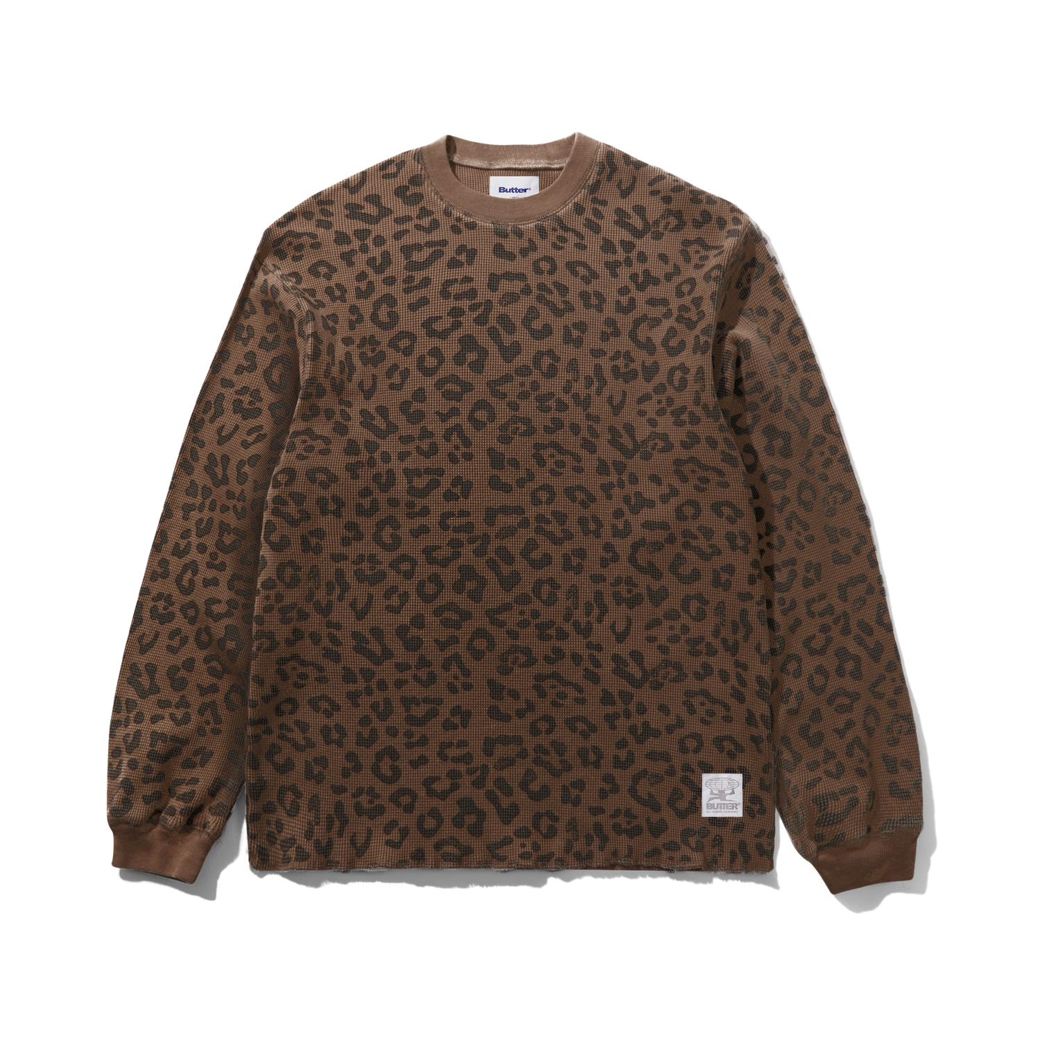 Waffle L/S Top - Leopard