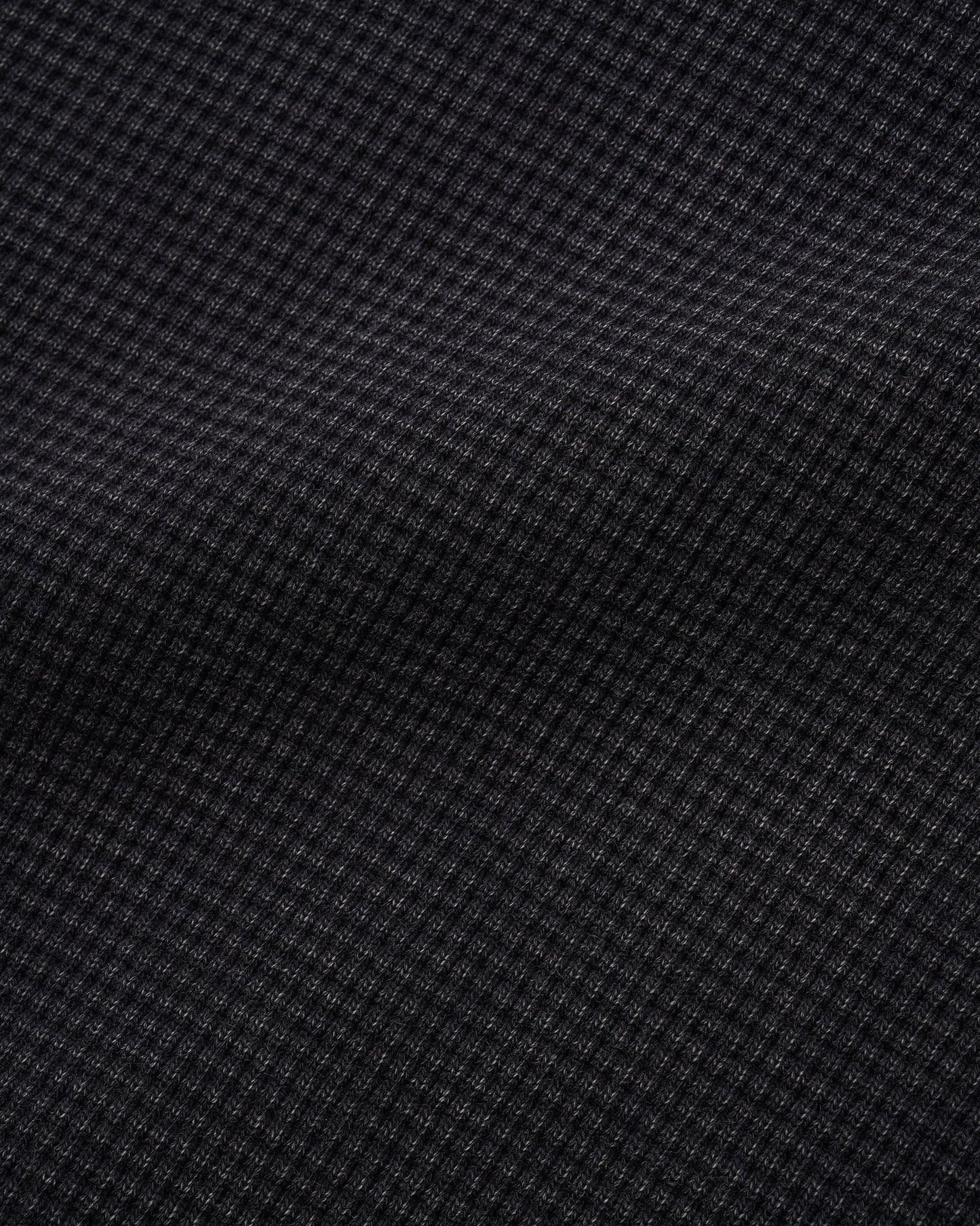 Waffle Zip-Thru Hood - Black Overdye