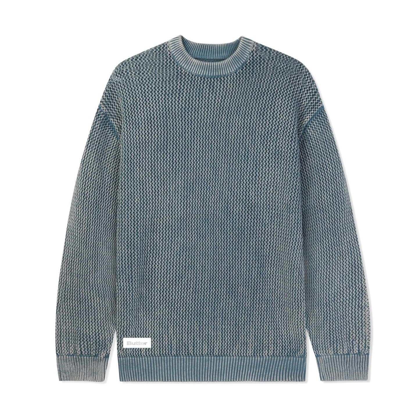 Washed Knitted Sweater - Washed Navy