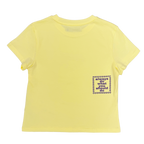 He@rt Baby Tee - Pale Yellow / Purple