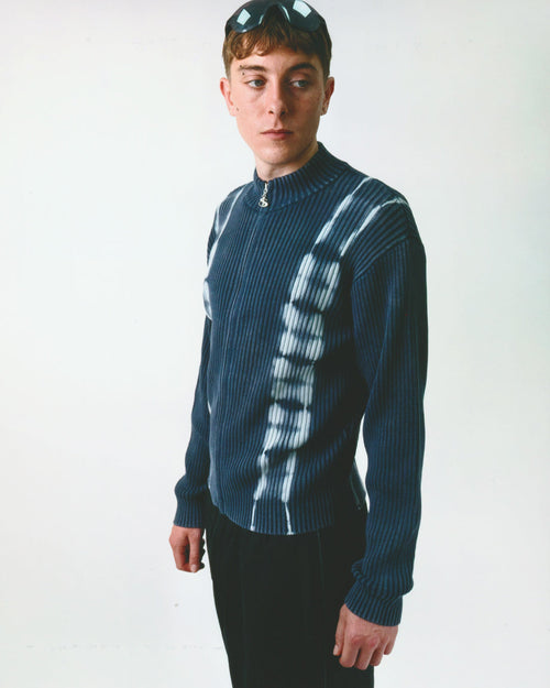 Tiedye Full Zip - Navy