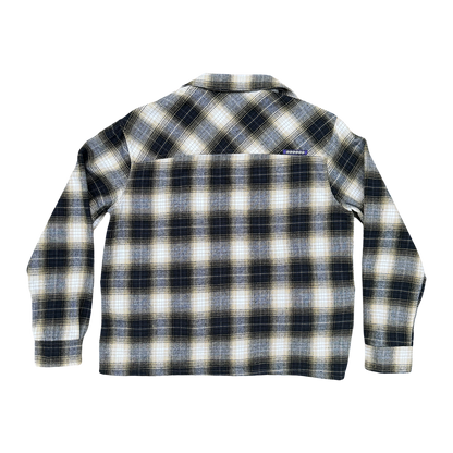 Plaid shirt with a collar on a white background