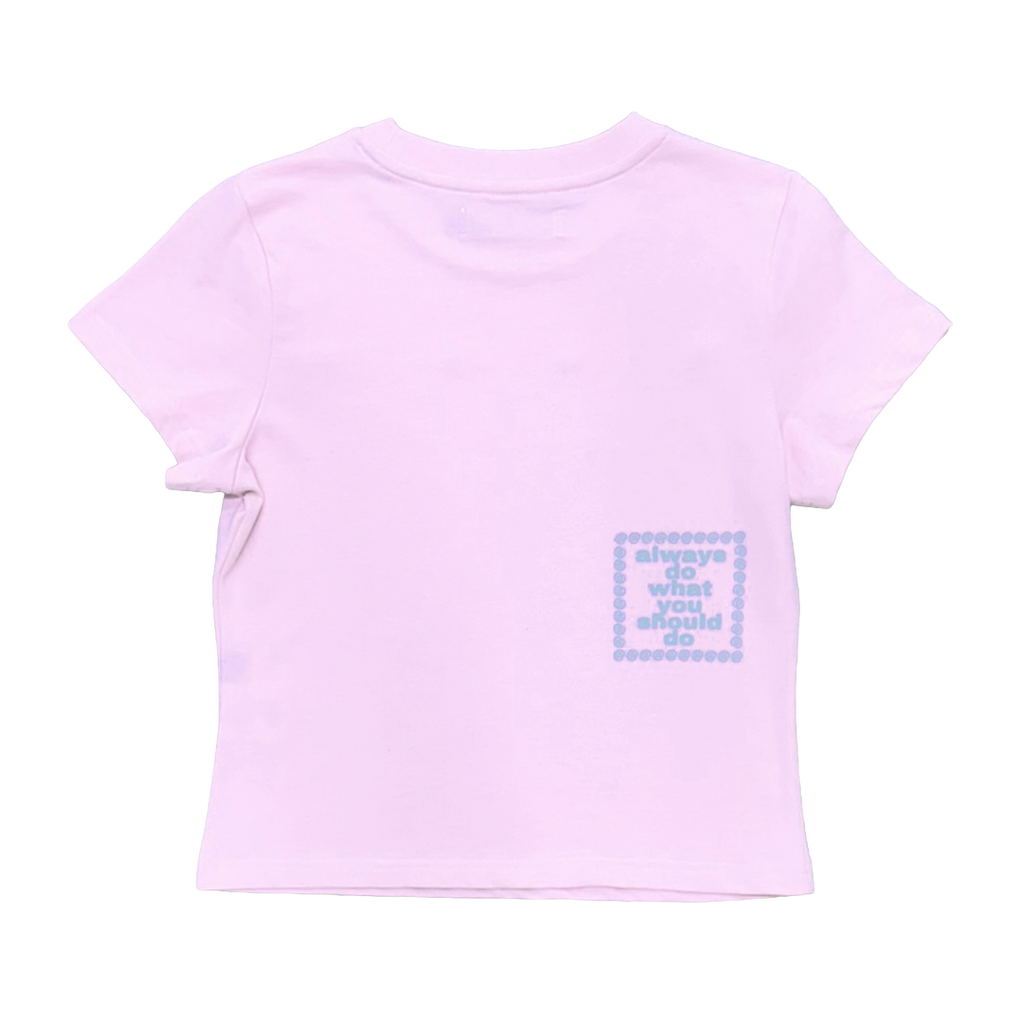 He@rt Baby Tee - Pink / Silver