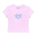 He@rt Baby Tee - Pink / Silver