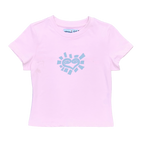 He@rt Baby Tee - Pink / Silver