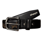 Lazerprint Cowhide Belt - Black / Green