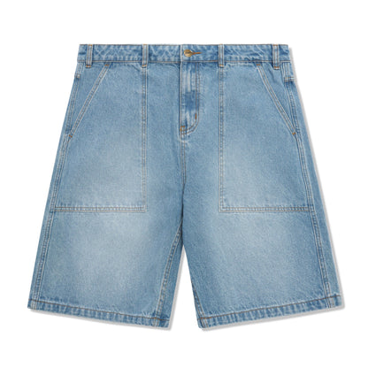 Patch Pocket Denim Shorts - Faded Blue