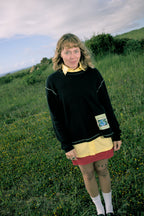 Butterfly Thermal Waffle Longsleeve - Black