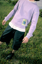 Butterfly Thermal Waffle Longsleeve - Purple