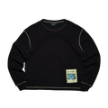 Butterfly Thermal Waffle Longsleeve - Black