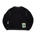 Butterfly Thermal Waffle Longsleeve - Black