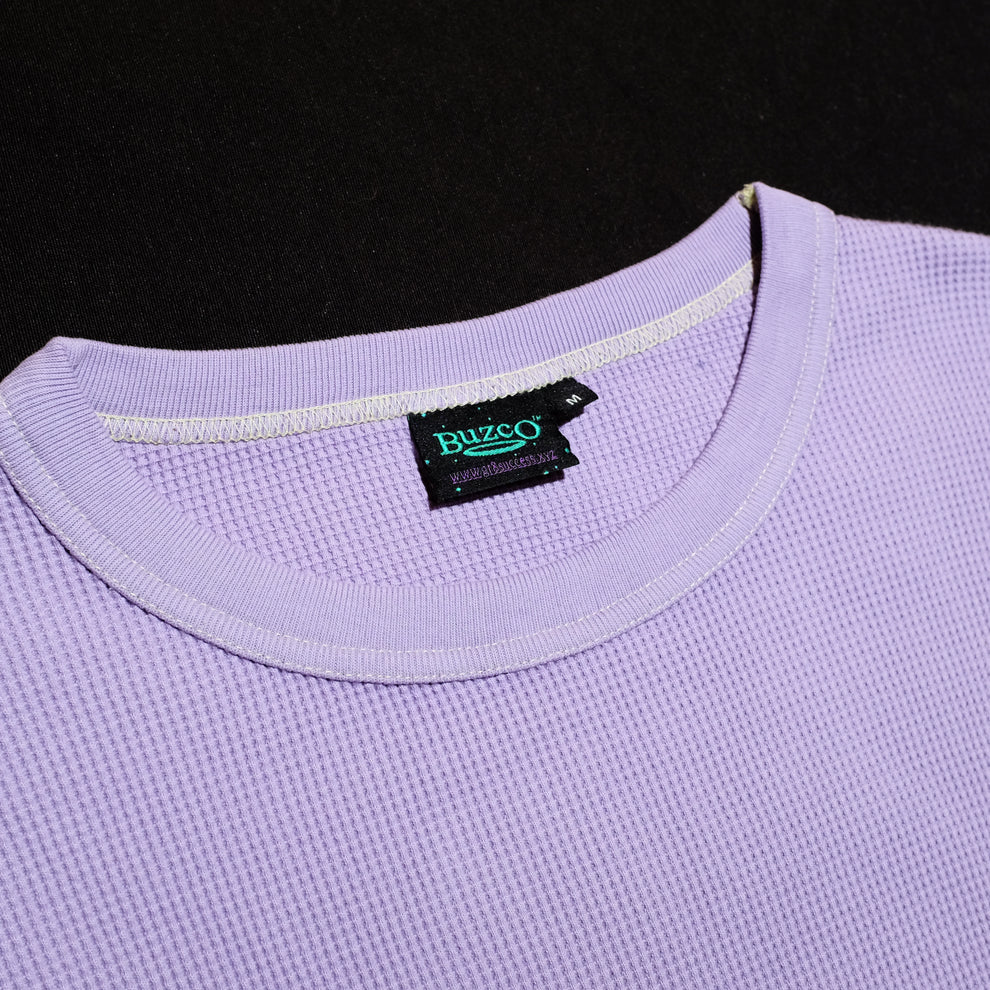 Butterfly Thermal Waffle Longsleeve - Purple
