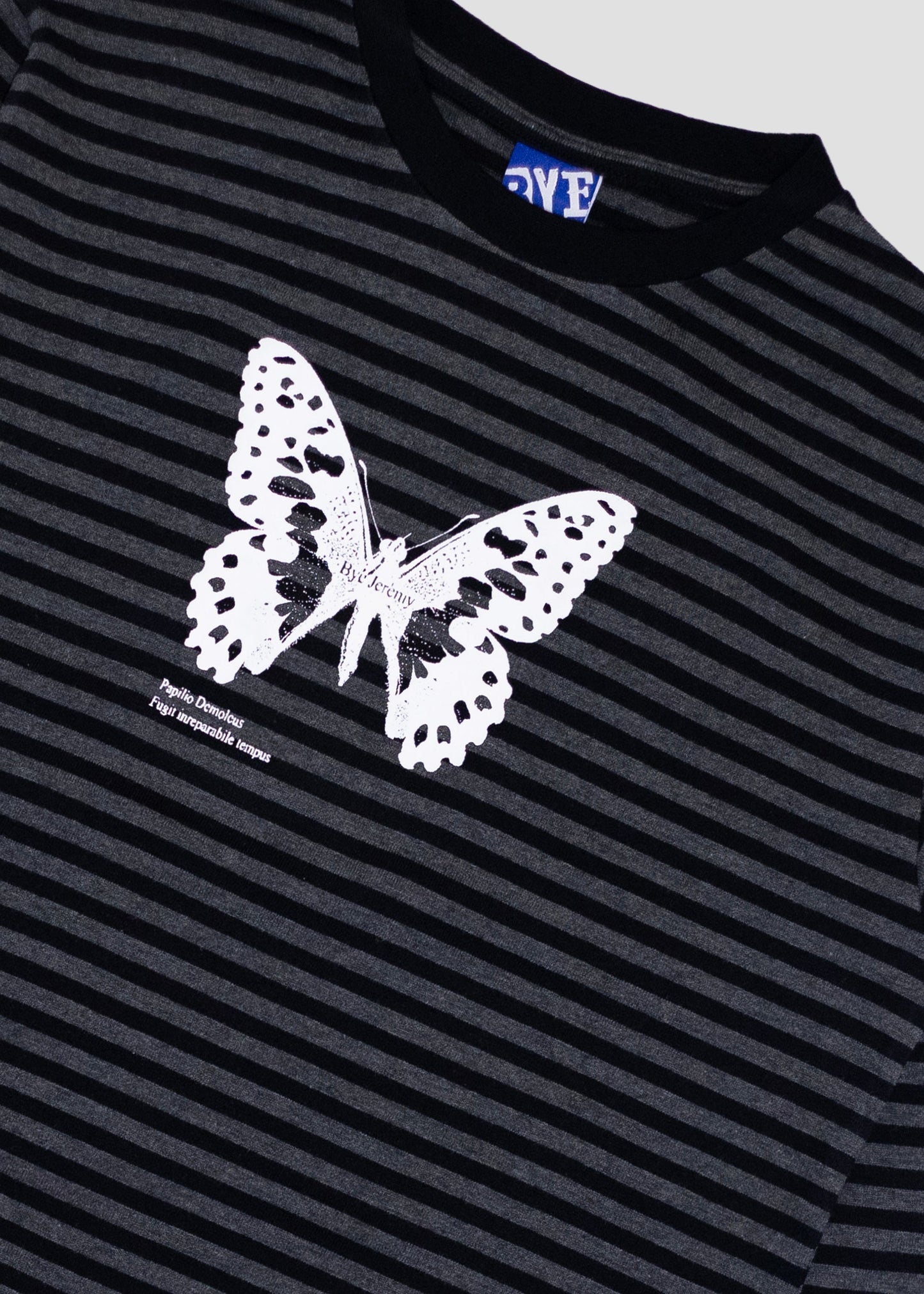 Butterfly Stripes Long Sleeve - Black / Grey