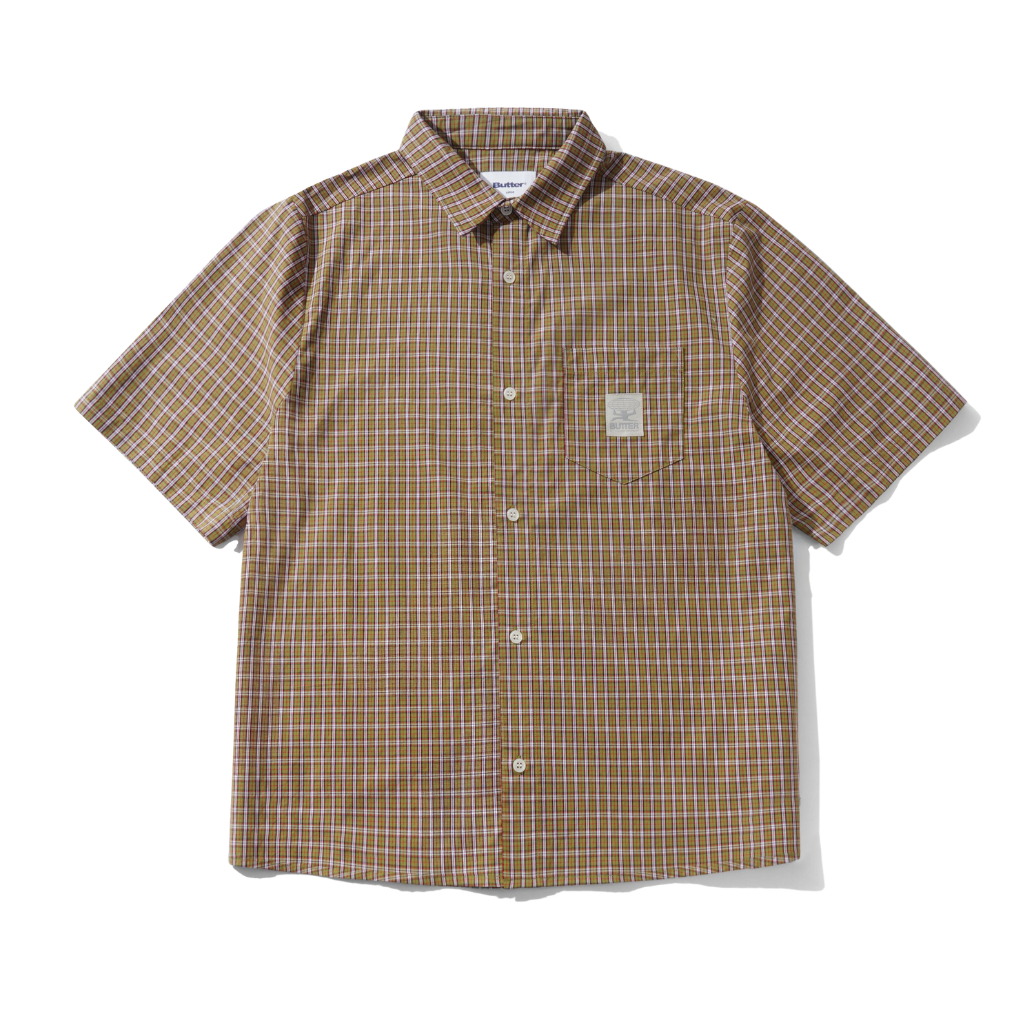 Equipment S/S Shirt - Lime / Red